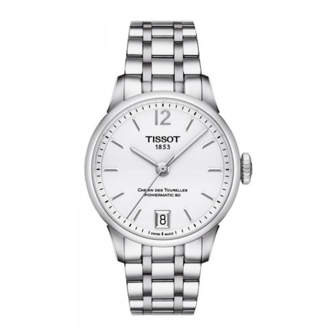 Tissot T-Classic Chemin Des Tourelles Automatic White Dial Stainless Steel Men's Watch T0992071103700 watches