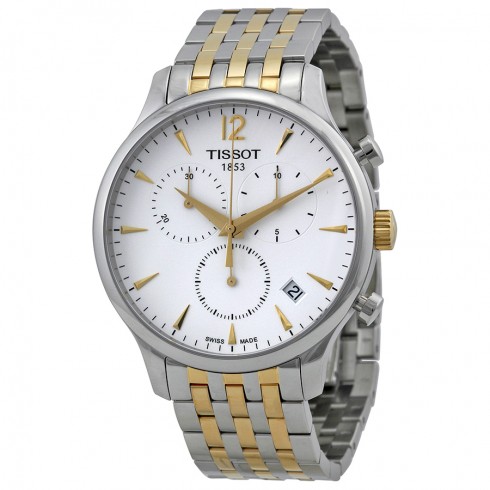 Tissot T-Classic Tradition Chronograph White Dial Two-tone Men's Watch T0636172203700 watches