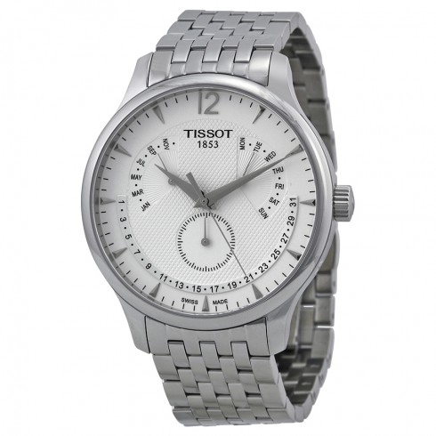 Tissot T-Classic Tradition Multi-Function White Dial Stainless Steel Perpetual Calendar Men's Watch T0636371103700 watches