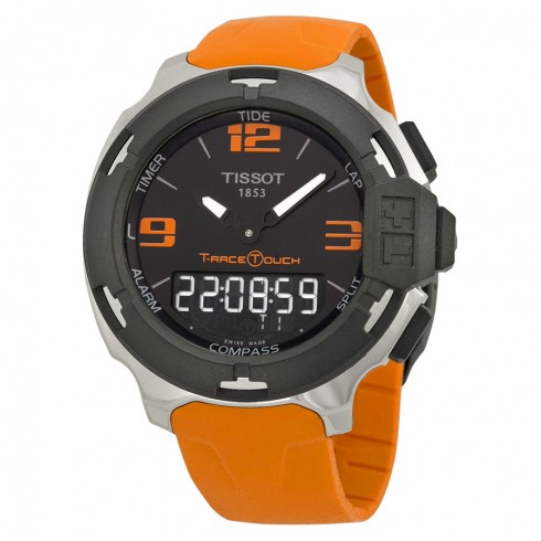 Tissot T-Race Analog Digital Orange Rubber Men's Watch T0814201705702 watches