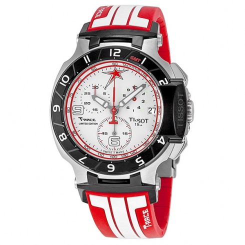 Tissot T-Race Nicky Hayden 2013 Limited Edition Chronograph White Dial Red and White Rubber Men's Watch T048.417.27.017.00 watches