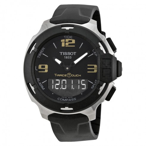 Tissot T-Race Touch Analog Digital Dial Black Synthetic Strap Men's Watch T0814201705700 watches