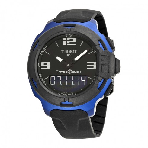 Tissot T-Race Touch Black Dial Black Rubber Men's Watch T0814209705700 watches