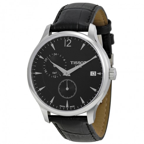 Tissot Tradition GMT Black Dial Stainless Steel Men's Watch T0636391605700 watches