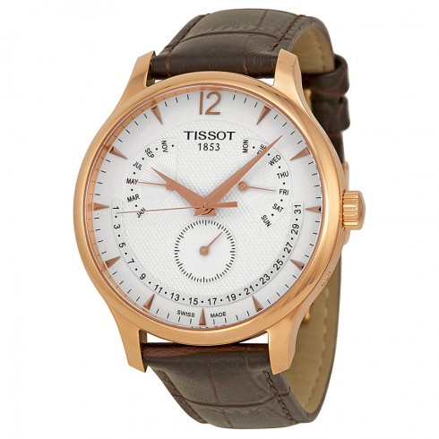 Tissot Tradition Perpetual Calendar Rose Gold-plated Men's Watch T0636373603700 watches