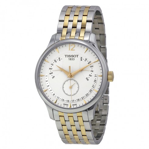 Tissot Tradition Perpetual White Dial Two-tone Men's Watch T0636372203700 watches
