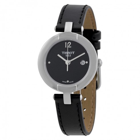 Tissot Trend Pinky Black Dial Black Leather Ladies Watch T0842101605700 watches