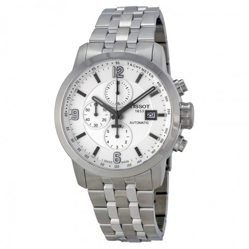 Tissot T-Sport PRC 200 Automatic Chronograph White Dial Stainless Steel Men's Watch T0554271101700 watches