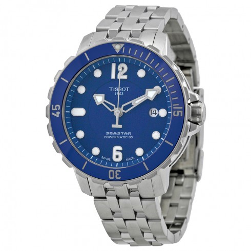 Tissot T-Sport Seastar 1000 Automatic Blue Dial Stainless Steel Men's Watch T0664071104702 watches