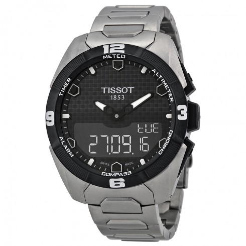 Tissot T-Touch Expert Solar Black Dial Titanium Men's Watch T0914204405100 watches