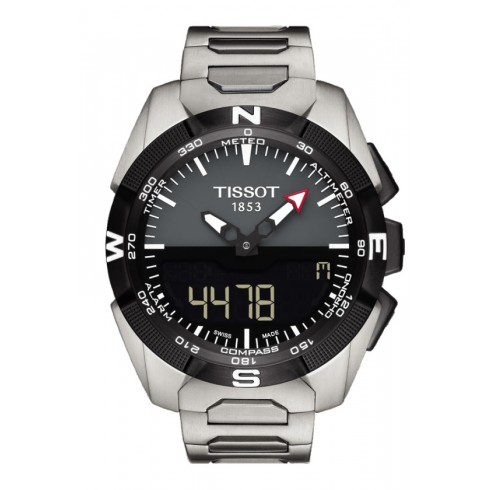 Tissot T-Touch Expert Solar Grey-Black Dial Titanium Band and Case Men's Sports Watch T0914204408100 watches