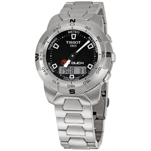 Tissot T-Touch Steel Analog/Digital Multifunction Black Men's Watch T33.1.588.51 watches