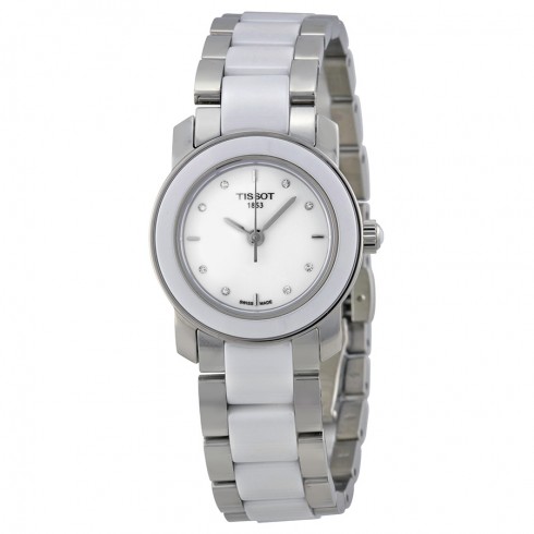 Tissot T-Trend Cera White Ceramic Diamond Ladies Watch T0642102201600 watches
