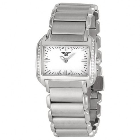 Tissot T-Wave White Dial Stainless Steel Ladies Watch T023.309.11.031.01 watches