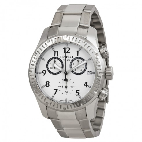Tissot V8 Chronograph Silver Dial Stainless Steel Men's Watch T0394171103700 watches