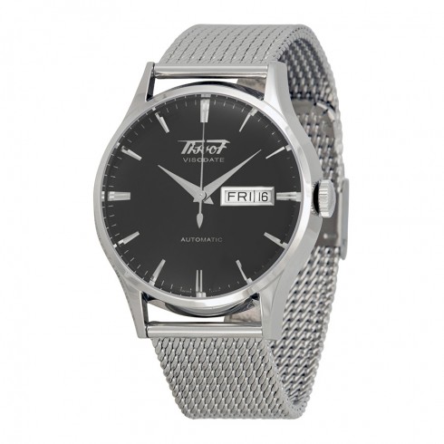 Tissot Visodate Black Dial Stainless Steel Mesh Watch T0194301105100 watches