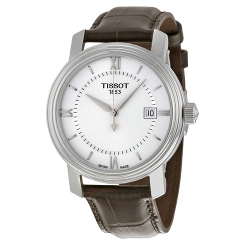 Tissot Bridgeport Quartz Silver Dial Brown Leather Men's Watch T0974101603800 watches
