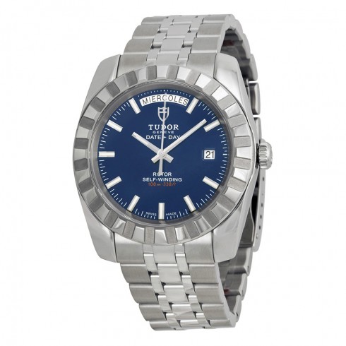 Tudor Date and Day Classic Automatic Blue Dial Stainless Steel Men's Watch 23010-BLSSS watches