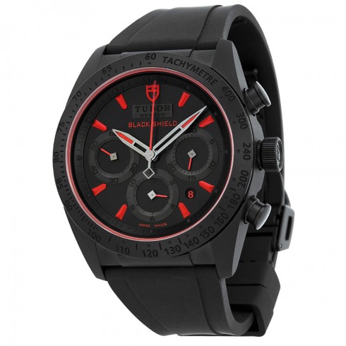Tudor Fastrider Black Shield Black Dial Blsck Rubber Men's Watch 42000CR-BKSBKRS watches