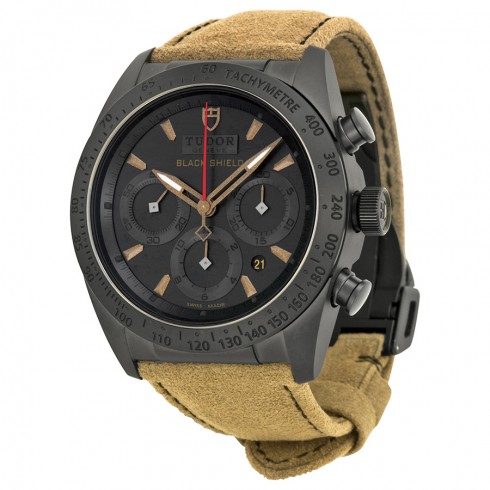 Tudor Fastrider Blackshiled Black Dial Alcantara Strap Men's Watch 42000CN-ALCANTARA watches