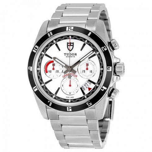 Tudor Grantour Chronograph Automatic White Dial Stainless Steel Men's Watch 20530N-WSSS watches