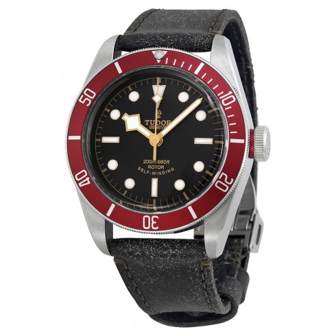 Tudor Heritage Black Bay Black Leather Men's Watch 79220R-BKLS watches