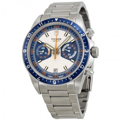 Replica Tudor Heritage Chronograph Blue and Silver Dial Stainless Steel Men's Watch 70330B-95740 Watch