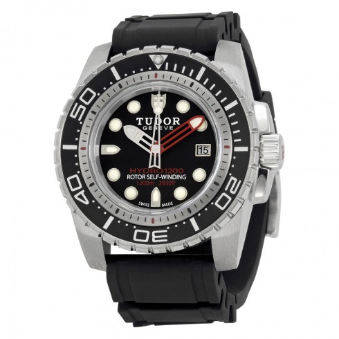 Tudor Hydronaut Automatic Black Dial Black Rubber Men's Watch 25000-BKSBKRS watches