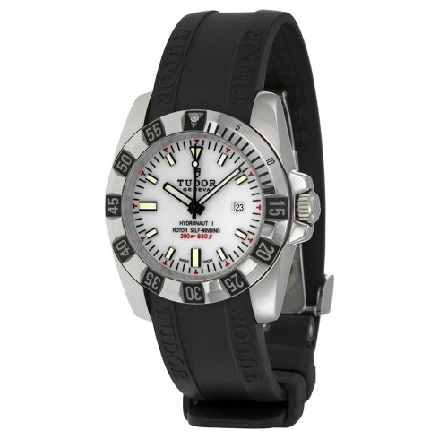 Tudor Hydronaut II White Dial Black Rubber Ladies Watch 24030-WSBKRS watches