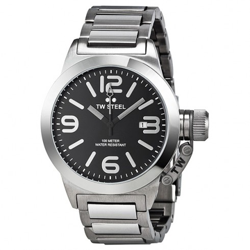 TW Steel Canteen 40mm Black Dial Stainless Steel Unisex Watch TW300 watches