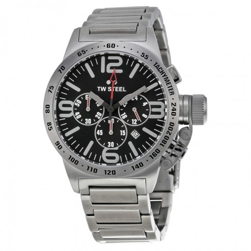 TW Steel Canteen 40mm Black Dial Stainless Steel Unisex Watch TW301 watches