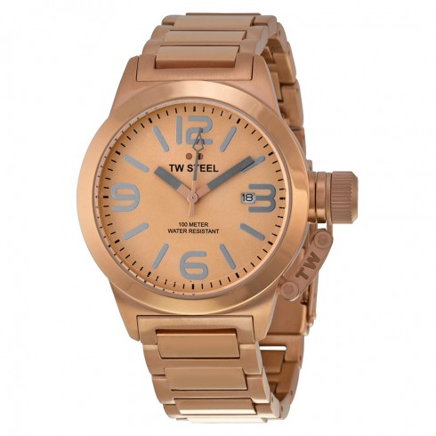 Replica TW Steel Canteen 40mm Rose Dial Rose Gold-plated Unisex Watch TW303 Watch