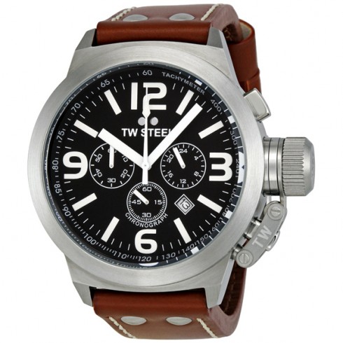 TW Steel Canteen 45mm Black Dial Chronograph Men's Watch TW6 watches