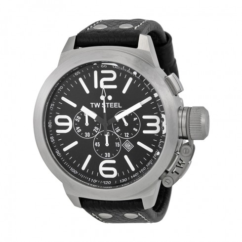 TW Steel Canteen 50mm Black Dial Chronograph Men's Watch TW4 watches
