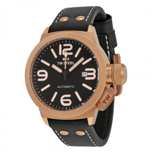 TW Steel Canteen Black Dial 45MM Automatic Men's Watch TWA958 watches