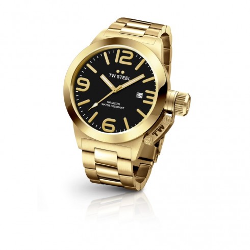 TW Steel Canteen Black Dial Men's Gold Tone Watch CB92 watches