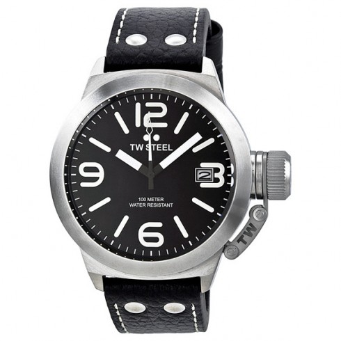 TW Steel Canteen Black Dial Stainless Steel Men's Watch TW2R watches