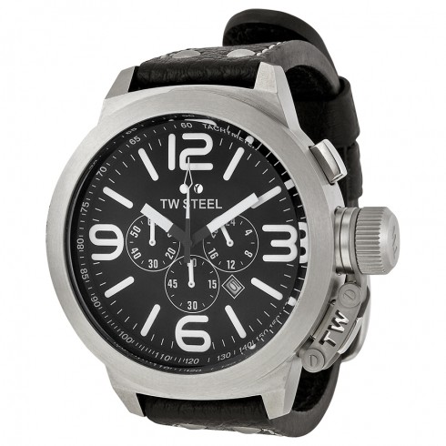 Replica TW Steel Canteen Chronograph Black Dial Stainless Steel Men's Watch TW4 Watch
