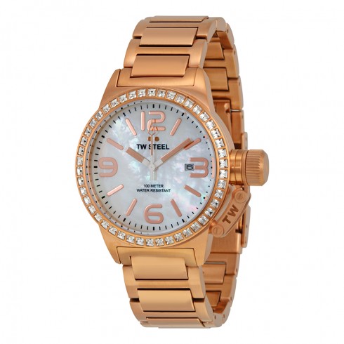 TW Steel Canteen Mother of Pearl Dial Rose Gold-plated Men's Watch TW306 watches