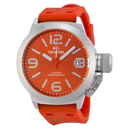 TW Steel Canteen Red Dial Red Silicone Men's Watch TW510 watches