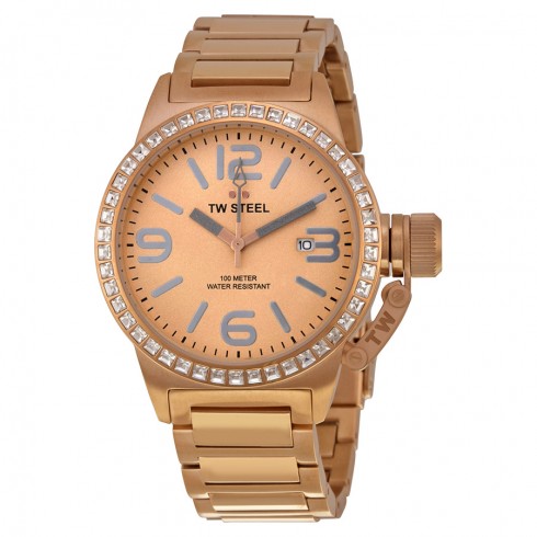 TW Steel Canteen Rose Sunray Dial Rose Gold-plated Steel Men's Watch TW305 watches