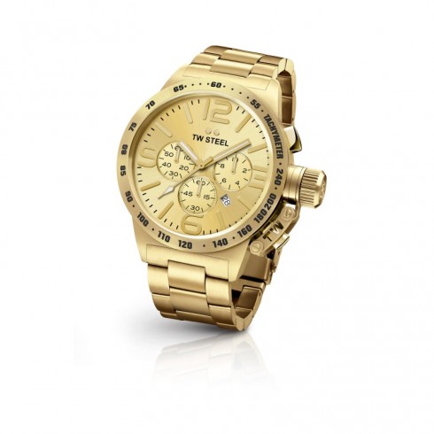 TW Steel Canteen Sunray Gold Dial Men's Chronograph Watch CB103 watches