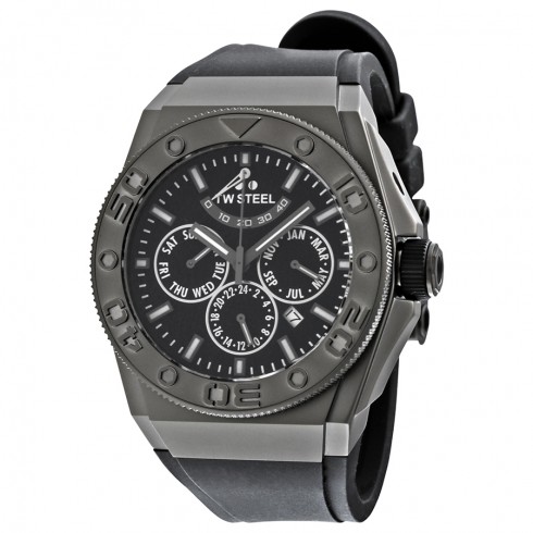 TW Steel CEO Black Dial Black Rubber Men's Watch CE5000 watches