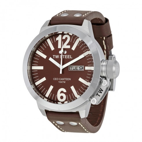 TW Steel CEO Canteen 50 MM Brown Dial Men's Watch CE1010 watches
