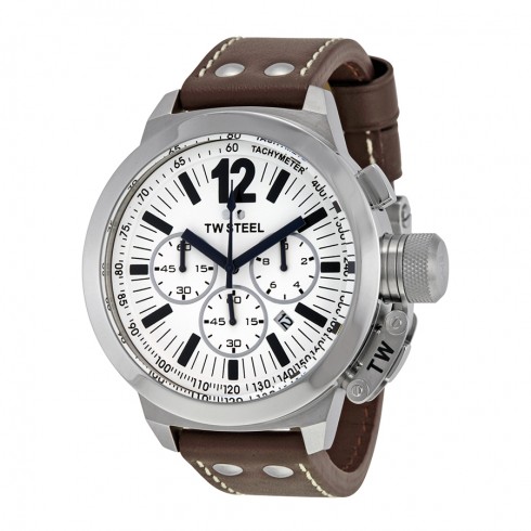 TW Steel CEO Canteen 50 MM Chronograph White Dial Men's Watch CE1008 watches