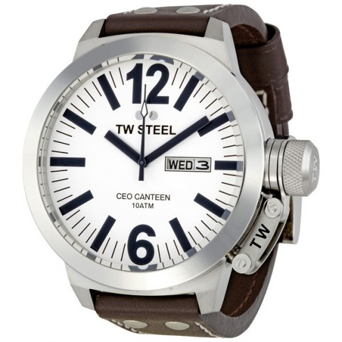 TW Steel CEO Canteen 50 MM White Dial Men's Watch CE1006 watches