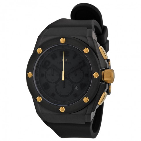 TW Steel CEO Chronograph Black Silicon Strap 44mm Men's Watch TW684 watches
