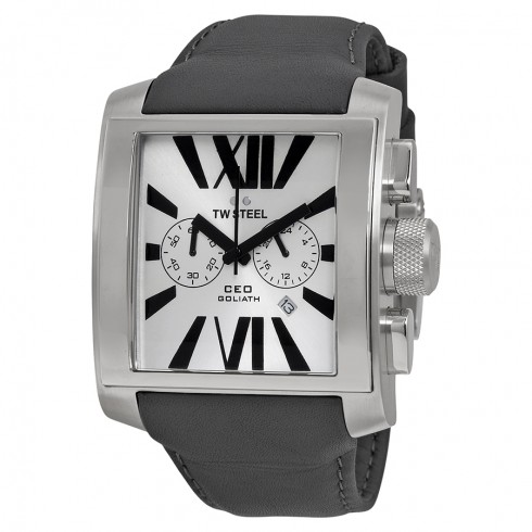 TW Steel CEO Goliath Silver Sunray Chronograph Dial 42MM Men's Watch CE3003 watches
