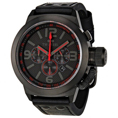 TW Steel Cool Black and Red Chronograph Men's 45mm Watch TW902 watches