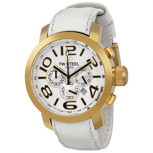 TW Steel Grandeur 45mm White Dial Chronograph Men's Watch TW55 watches